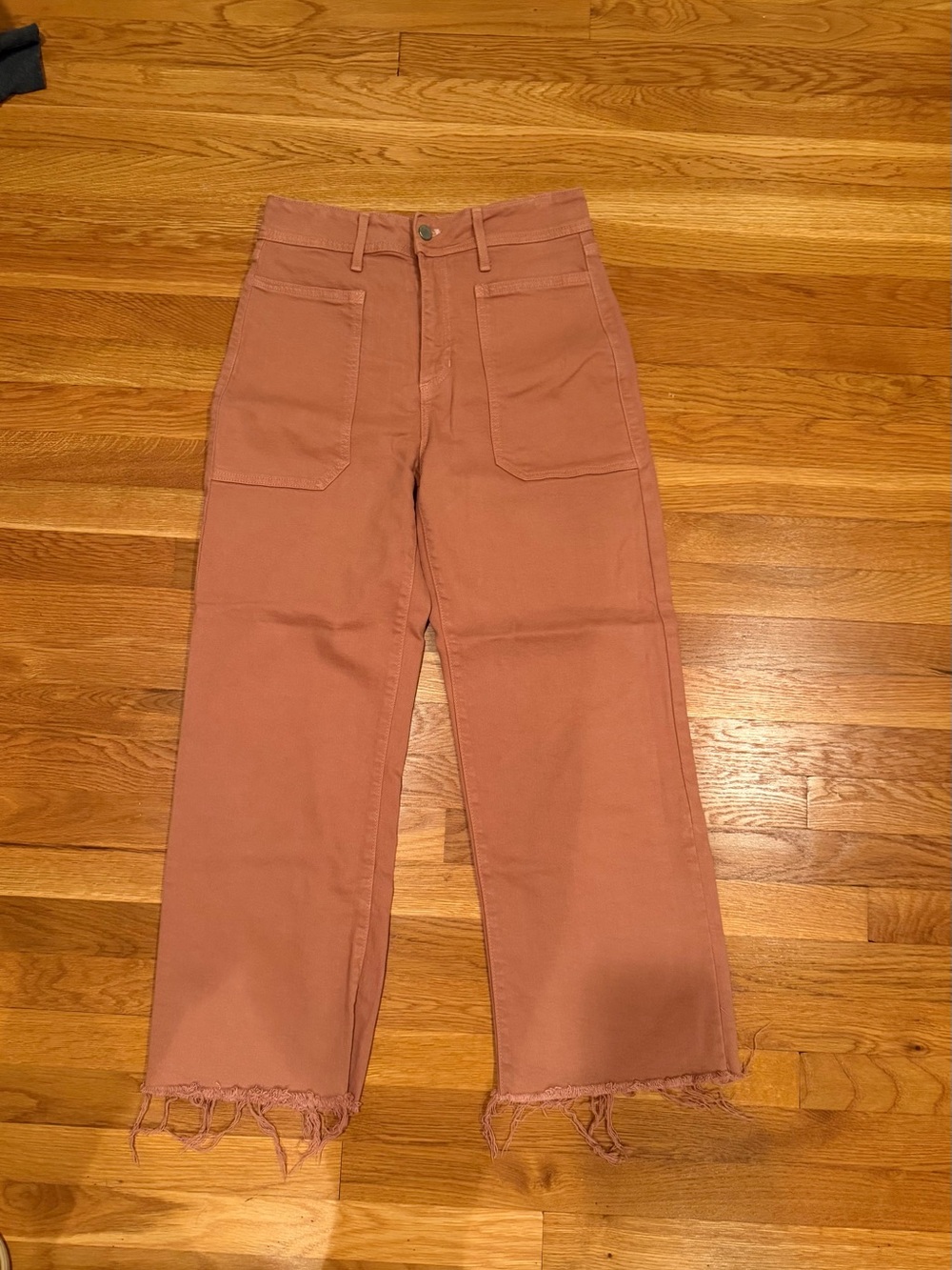 Just Black High-Rise Wide Leg Jeans in Terra Cotta